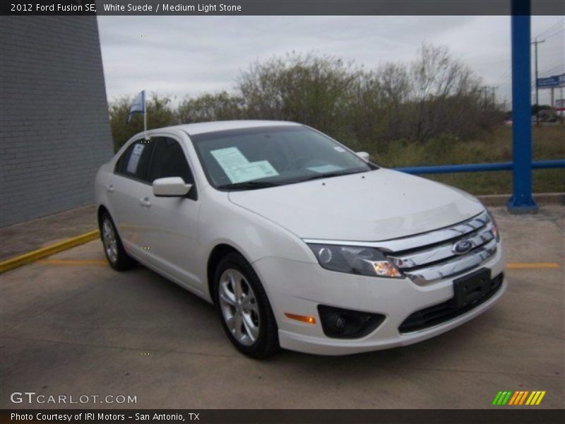 White Suede / Medium Light Stone 2012 Ford Fusion SE