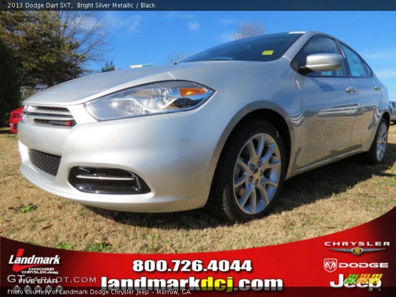 Bright Silver Metallic / Black 2013 Dodge Dart SXT