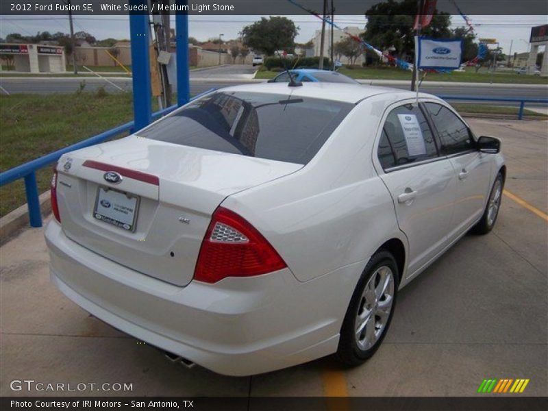 White Suede / Medium Light Stone 2012 Ford Fusion SE