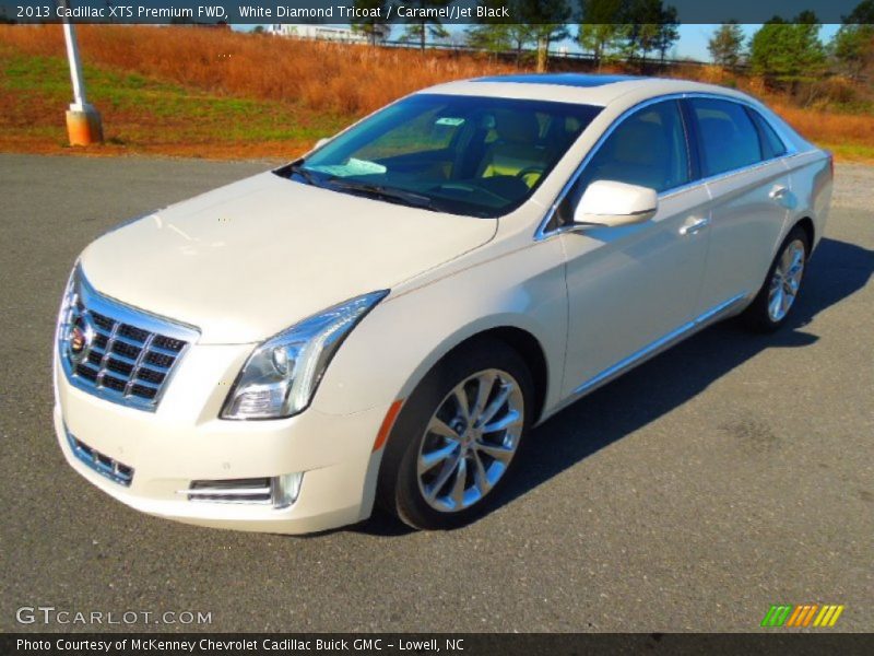 White Diamond Tricoat / Caramel/Jet Black 2013 Cadillac XTS Premium FWD