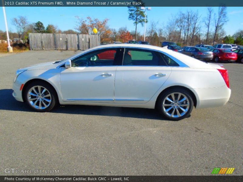 White Diamond Tricoat / Caramel/Jet Black 2013 Cadillac XTS Premium FWD