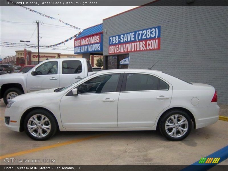 White Suede / Medium Light Stone 2012 Ford Fusion SE