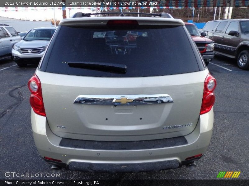 Champagne Silver Metallic / Brownstone/Jet Black 2013 Chevrolet Equinox LTZ AWD