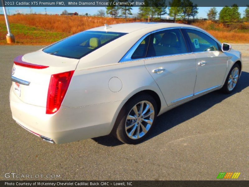 White Diamond Tricoat / Caramel/Jet Black 2013 Cadillac XTS Premium FWD