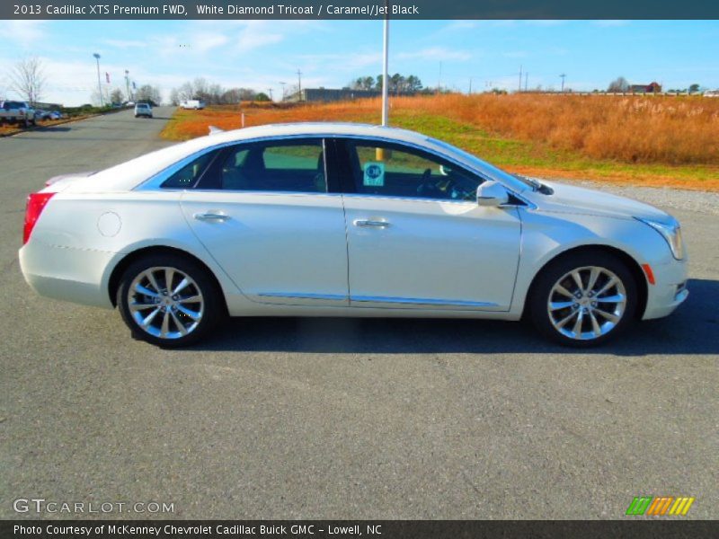 White Diamond Tricoat / Caramel/Jet Black 2013 Cadillac XTS Premium FWD