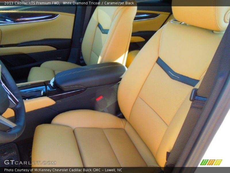 White Diamond Tricoat / Caramel/Jet Black 2013 Cadillac XTS Premium FWD