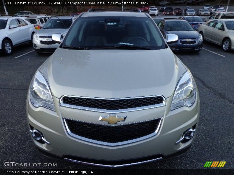 Champagne Silver Metallic / Brownstone/Jet Black 2013 Chevrolet Equinox LTZ AWD