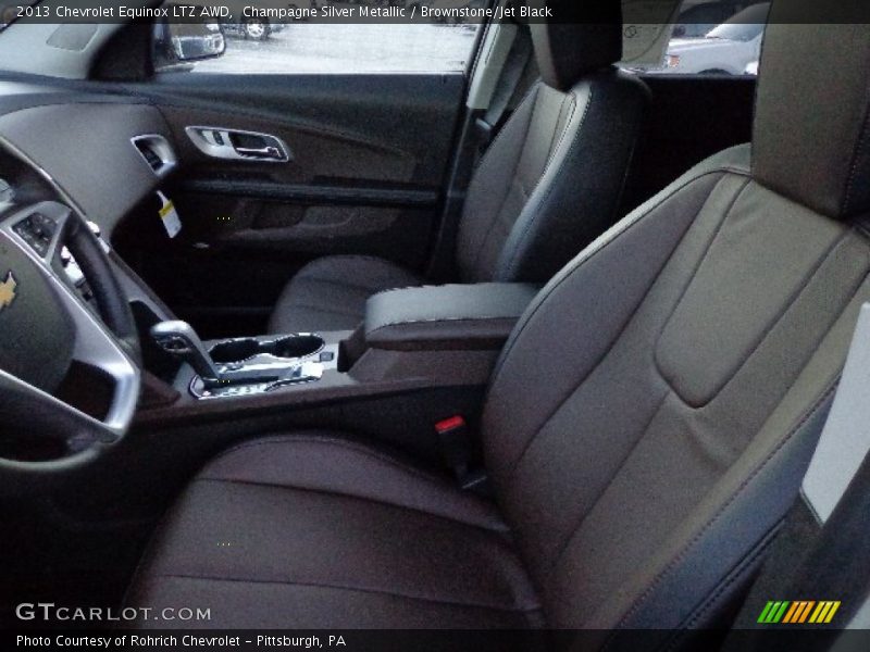 Champagne Silver Metallic / Brownstone/Jet Black 2013 Chevrolet Equinox LTZ AWD