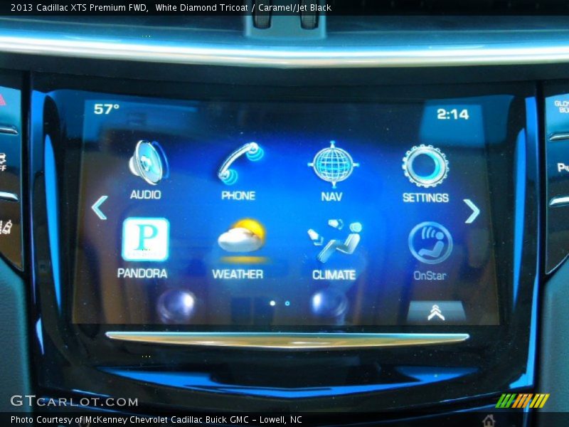 White Diamond Tricoat / Caramel/Jet Black 2013 Cadillac XTS Premium FWD