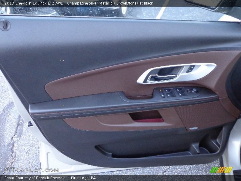 Champagne Silver Metallic / Brownstone/Jet Black 2013 Chevrolet Equinox LTZ AWD