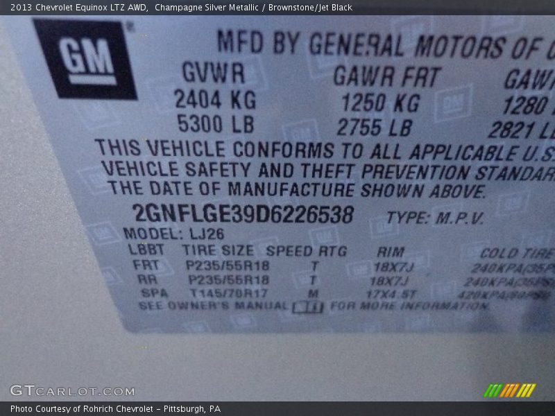 Champagne Silver Metallic / Brownstone/Jet Black 2013 Chevrolet Equinox LTZ AWD