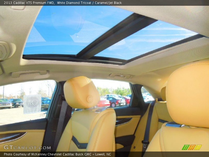 White Diamond Tricoat / Caramel/Jet Black 2013 Cadillac XTS Premium FWD