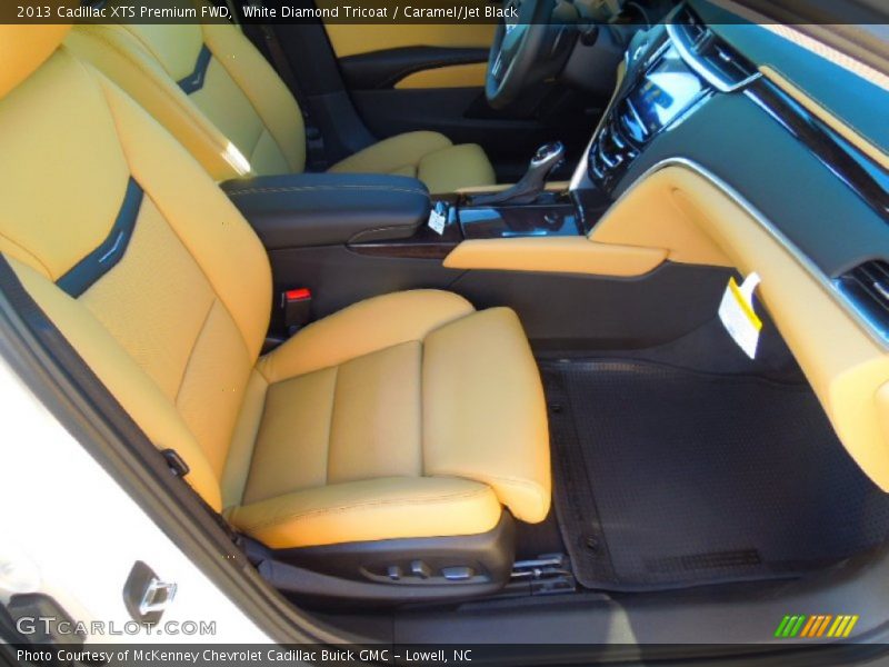 White Diamond Tricoat / Caramel/Jet Black 2013 Cadillac XTS Premium FWD