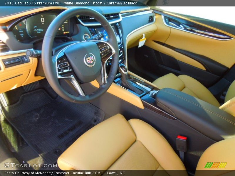 White Diamond Tricoat / Caramel/Jet Black 2013 Cadillac XTS Premium FWD