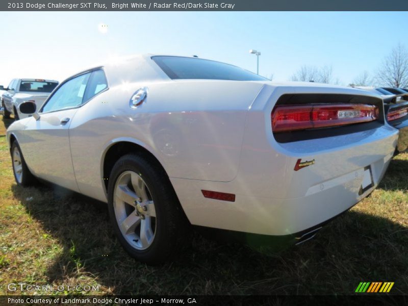 Bright White / Radar Red/Dark Slate Gray 2013 Dodge Challenger SXT Plus