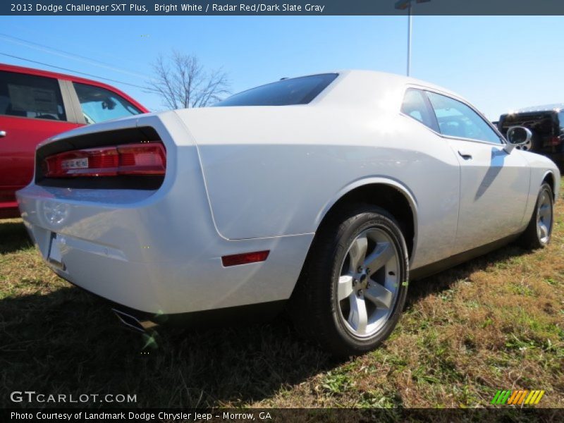 Bright White / Radar Red/Dark Slate Gray 2013 Dodge Challenger SXT Plus