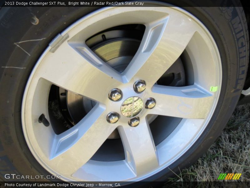 Bright White / Radar Red/Dark Slate Gray 2013 Dodge Challenger SXT Plus