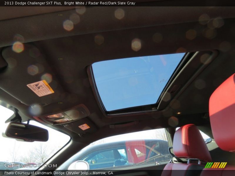 Bright White / Radar Red/Dark Slate Gray 2013 Dodge Challenger SXT Plus