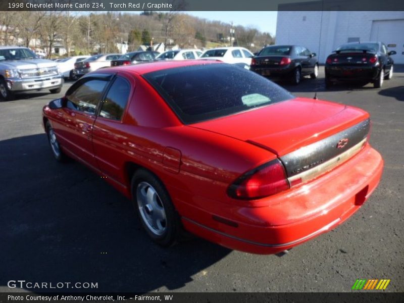 Torch Red / Graphite 1998 Chevrolet Monte Carlo Z34