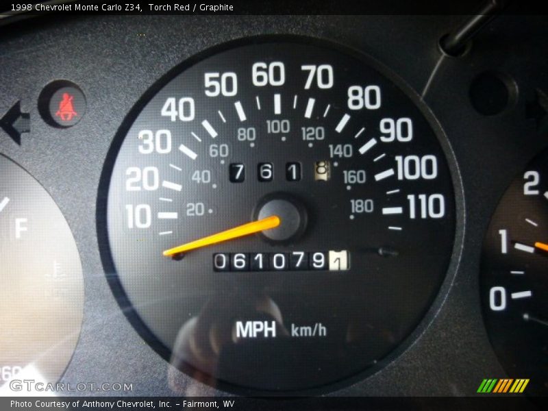 Torch Red / Graphite 1998 Chevrolet Monte Carlo Z34