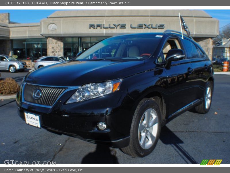 Black Sapphire Pearl / Parchment/Brown Walnut 2010 Lexus RX 350 AWD