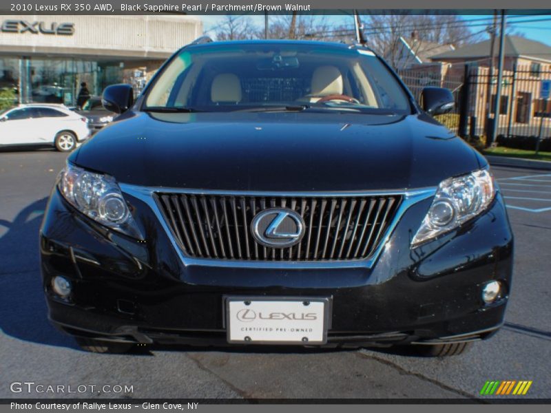 Black Sapphire Pearl / Parchment/Brown Walnut 2010 Lexus RX 350 AWD