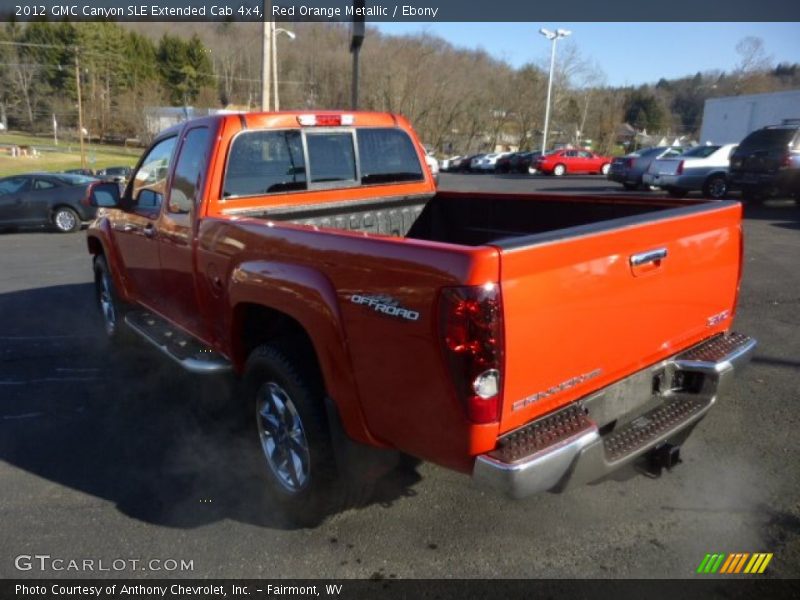  2012 Canyon SLE Extended Cab 4x4 Red Orange Metallic