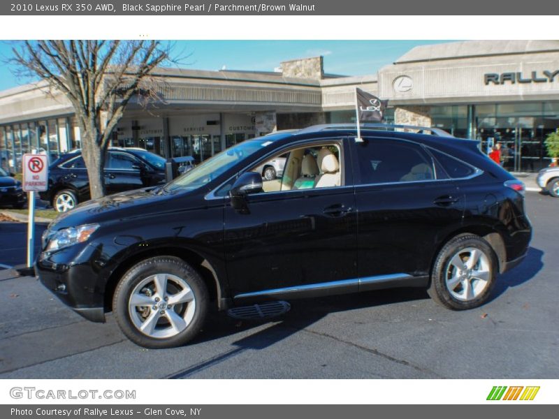 Black Sapphire Pearl / Parchment/Brown Walnut 2010 Lexus RX 350 AWD