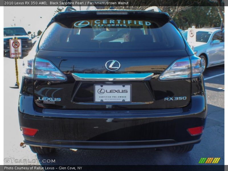 Black Sapphire Pearl / Parchment/Brown Walnut 2010 Lexus RX 350 AWD