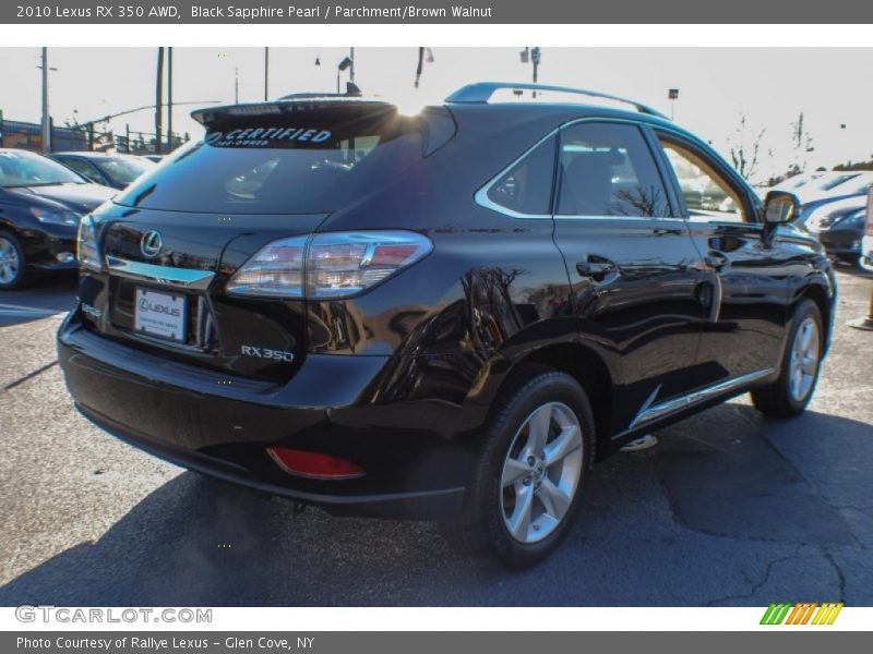 Black Sapphire Pearl / Parchment/Brown Walnut 2010 Lexus RX 350 AWD