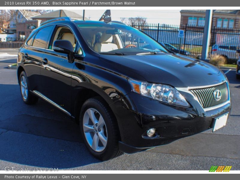 Black Sapphire Pearl / Parchment/Brown Walnut 2010 Lexus RX 350 AWD