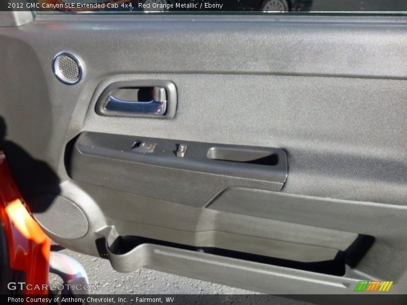 Red Orange Metallic / Ebony 2012 GMC Canyon SLE Extended Cab 4x4