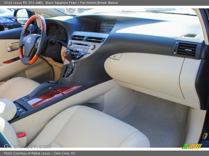 Black Sapphire Pearl / Parchment/Brown Walnut 2010 Lexus RX 350 AWD