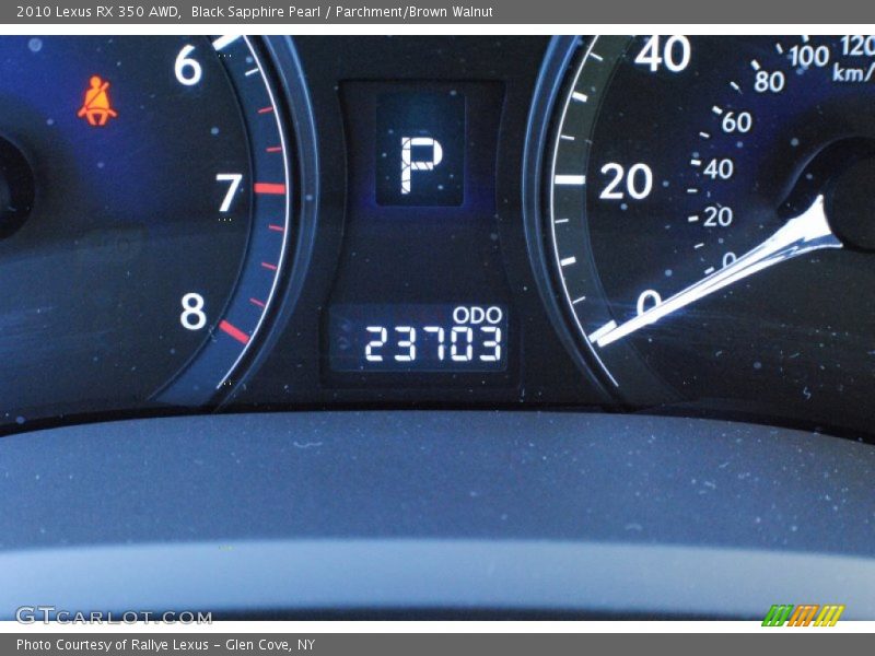 Black Sapphire Pearl / Parchment/Brown Walnut 2010 Lexus RX 350 AWD