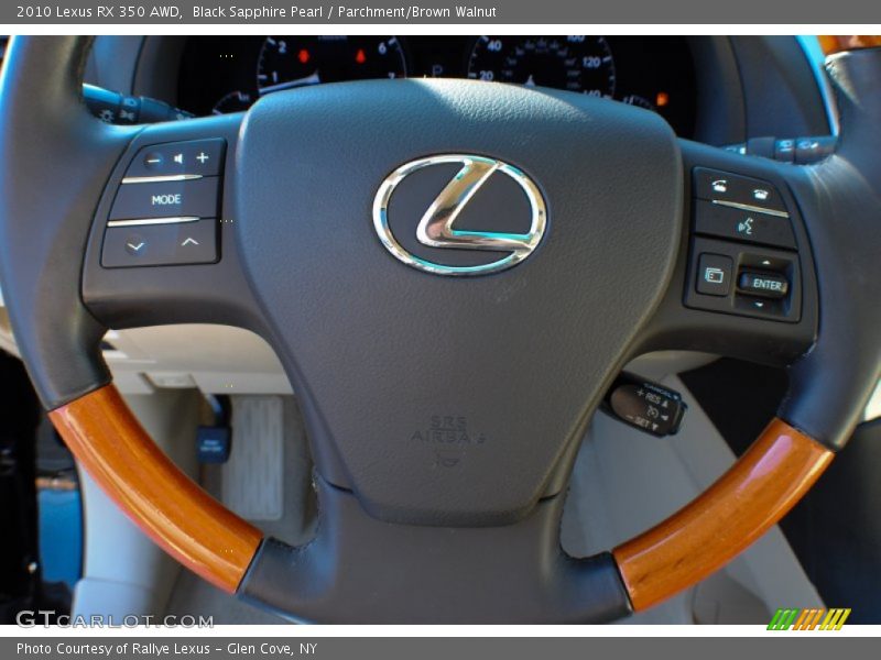Black Sapphire Pearl / Parchment/Brown Walnut 2010 Lexus RX 350 AWD