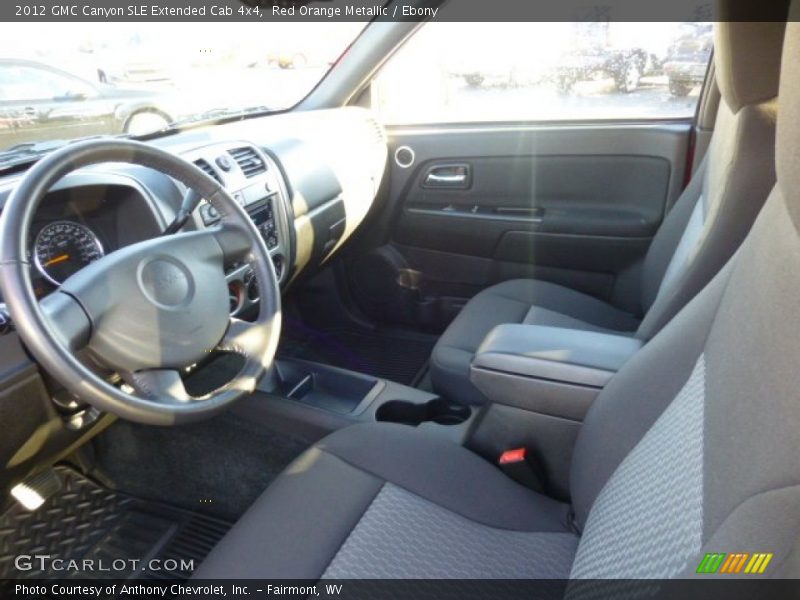 Red Orange Metallic / Ebony 2012 GMC Canyon SLE Extended Cab 4x4