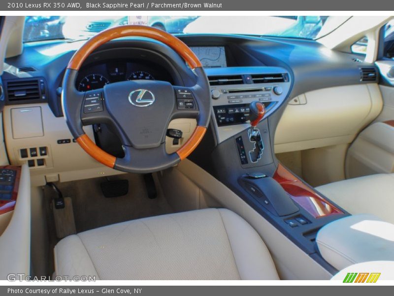 Black Sapphire Pearl / Parchment/Brown Walnut 2010 Lexus RX 350 AWD
