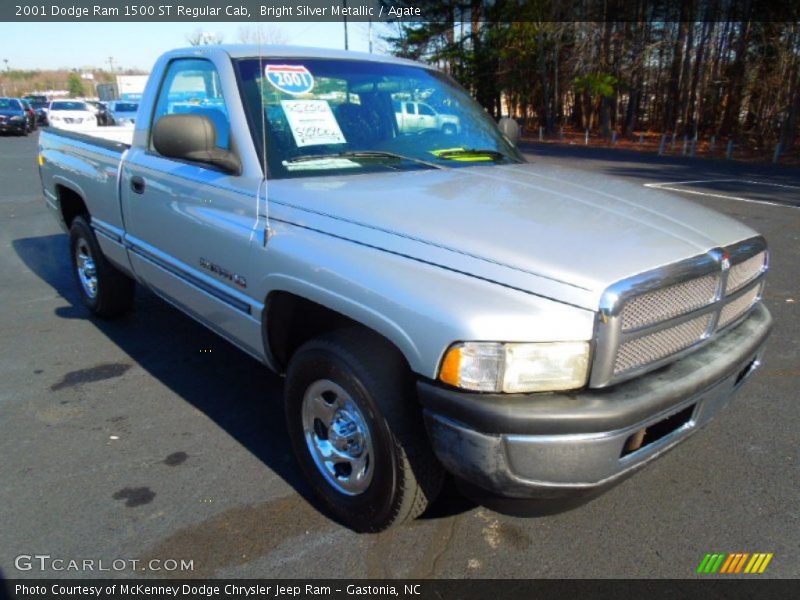Bright Silver Metallic / Agate 2001 Dodge Ram 1500 ST Regular Cab