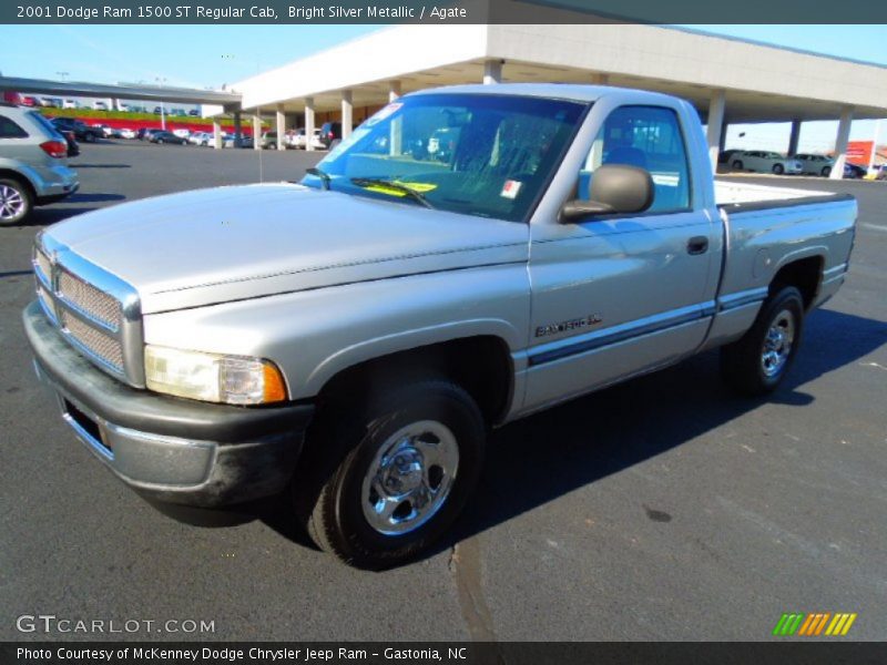 Bright Silver Metallic / Agate 2001 Dodge Ram 1500 ST Regular Cab