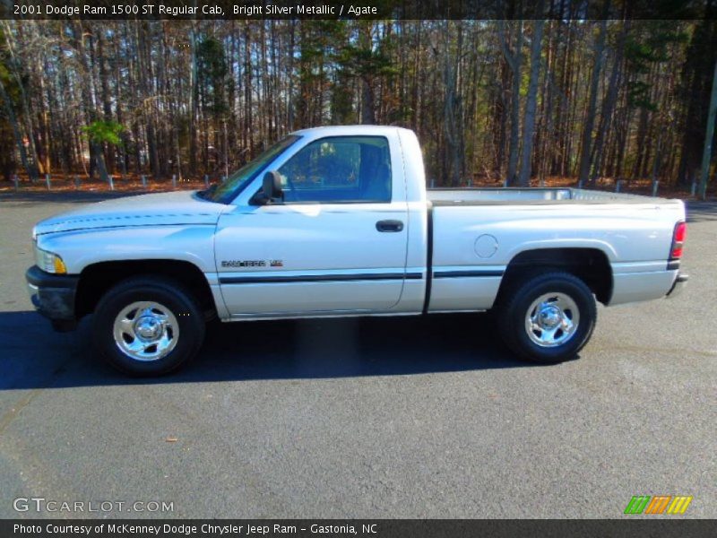 Bright Silver Metallic / Agate 2001 Dodge Ram 1500 ST Regular Cab