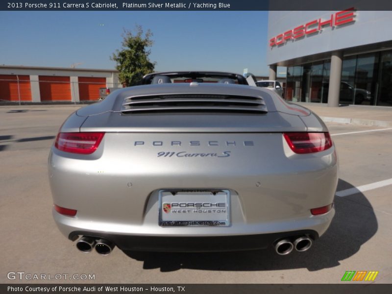 Platinum Silver Metallic / Yachting Blue 2013 Porsche 911 Carrera S Cabriolet