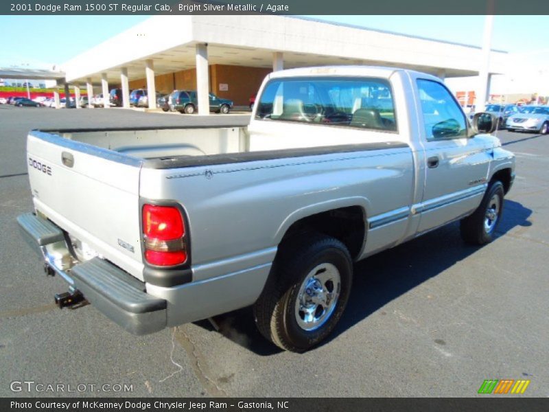 Bright Silver Metallic / Agate 2001 Dodge Ram 1500 ST Regular Cab
