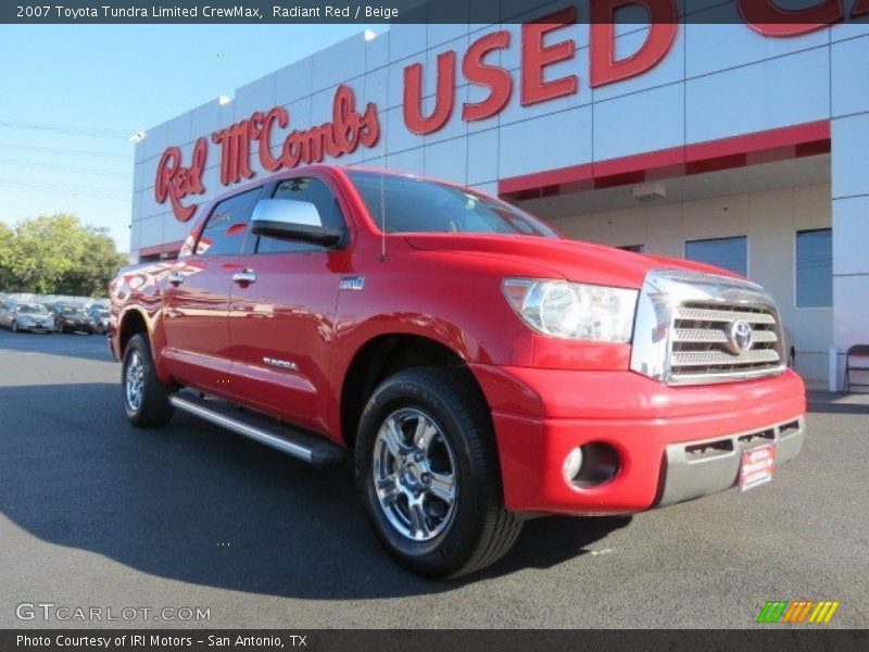 Radiant Red / Beige 2007 Toyota Tundra Limited CrewMax