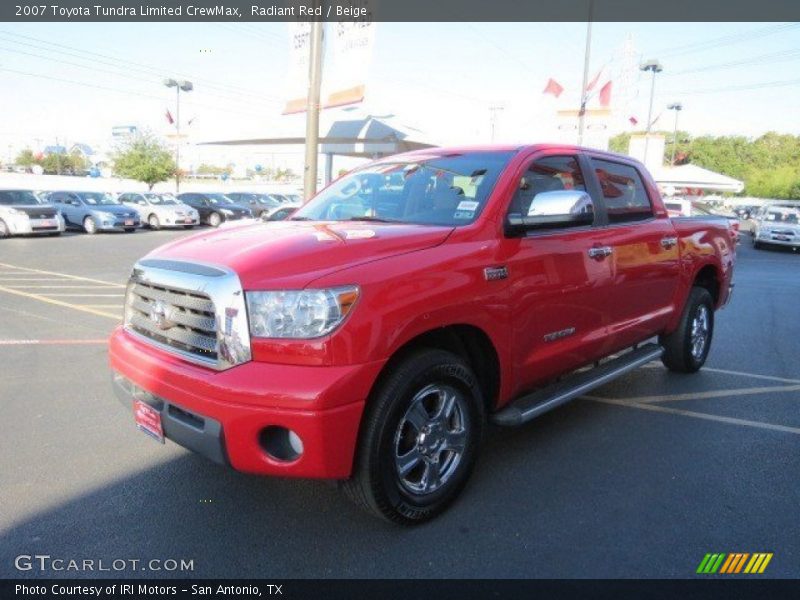 Radiant Red / Beige 2007 Toyota Tundra Limited CrewMax