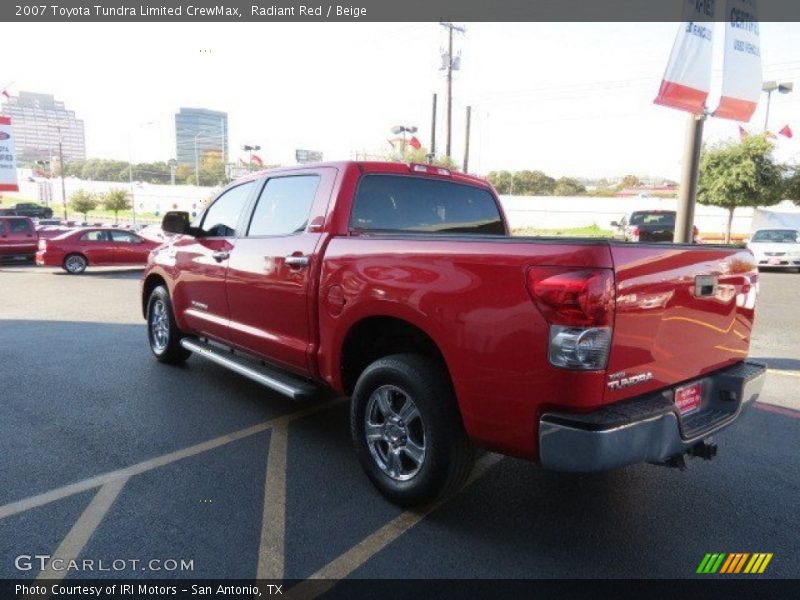 Radiant Red / Beige 2007 Toyota Tundra Limited CrewMax