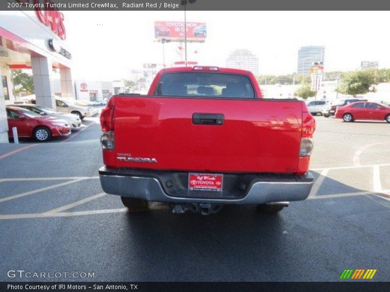 Radiant Red / Beige 2007 Toyota Tundra Limited CrewMax