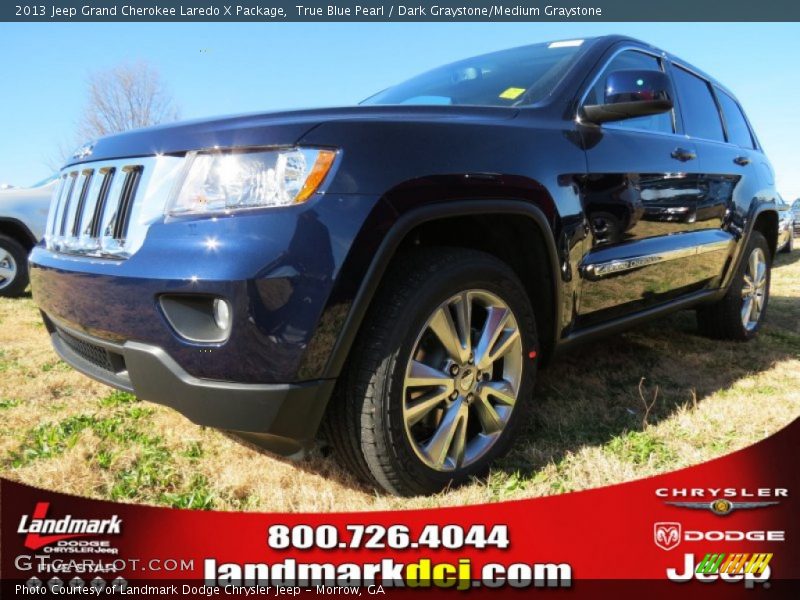 True Blue Pearl / Dark Graystone/Medium Graystone 2013 Jeep Grand Cherokee Laredo X Package