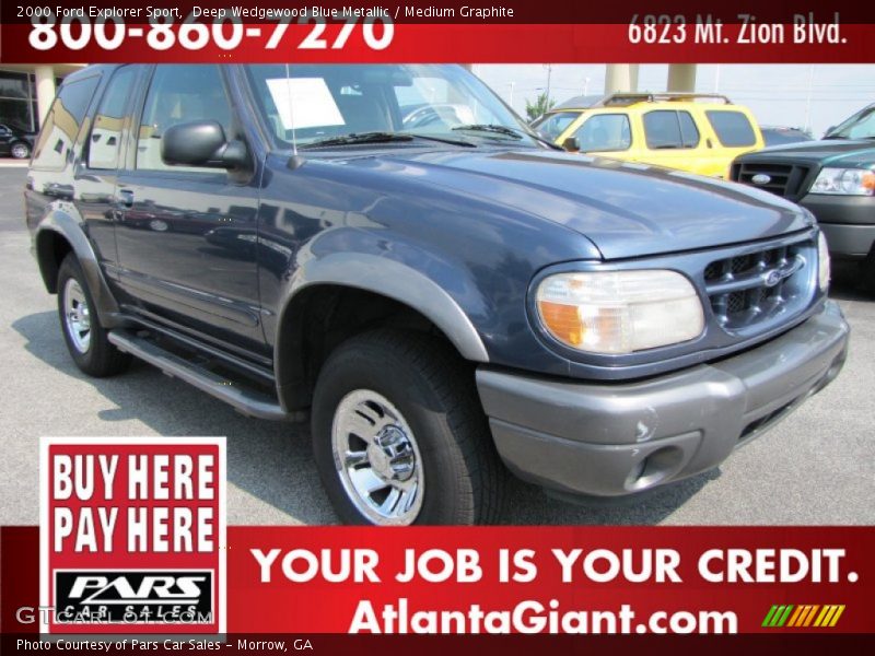 Deep Wedgewood Blue Metallic / Medium Graphite 2000 Ford Explorer Sport