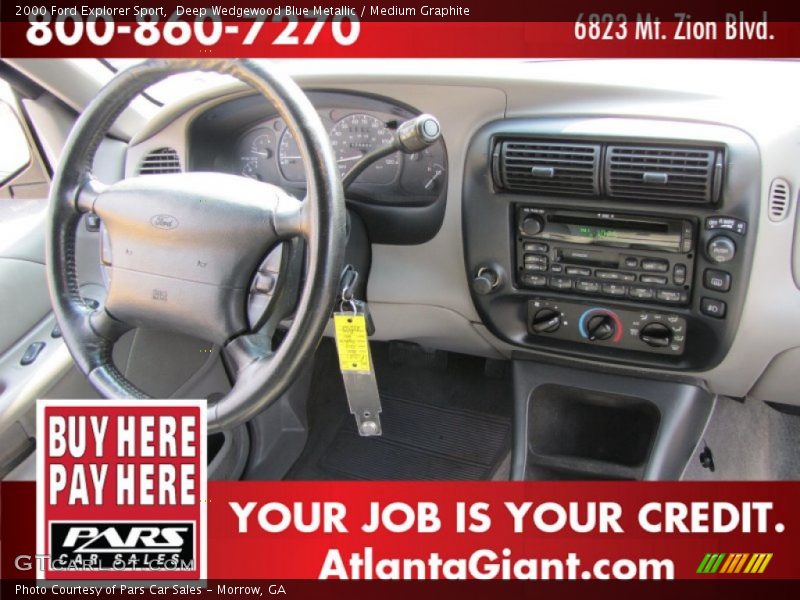 Deep Wedgewood Blue Metallic / Medium Graphite 2000 Ford Explorer Sport