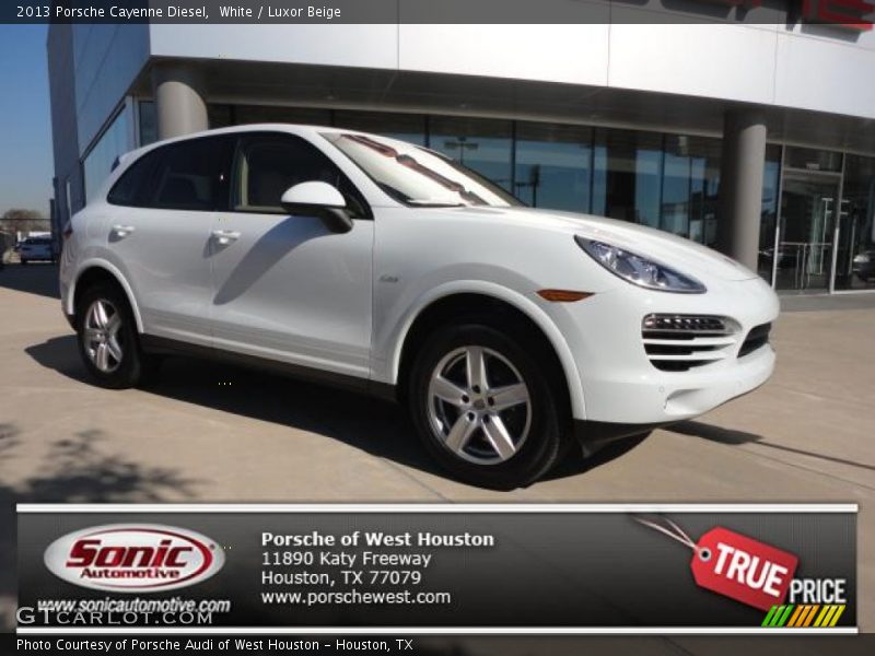 White / Luxor Beige 2013 Porsche Cayenne Diesel